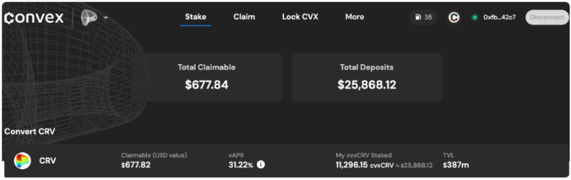 Convex协议合约级别的收益拆解