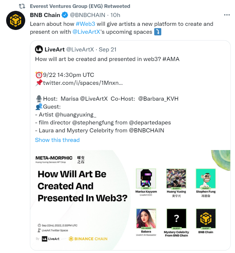 大佬纷纷站台,盘点 LiveArt Meta-morphic NFT 背后的资源