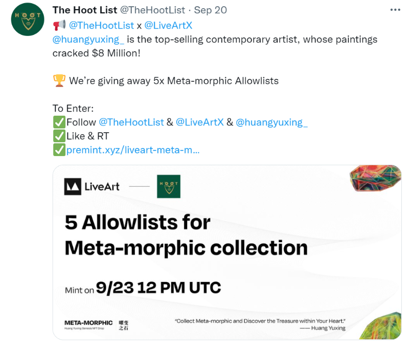大佬纷纷站台,盘点 LiveArt Meta-morphic NFT 背后的资源
