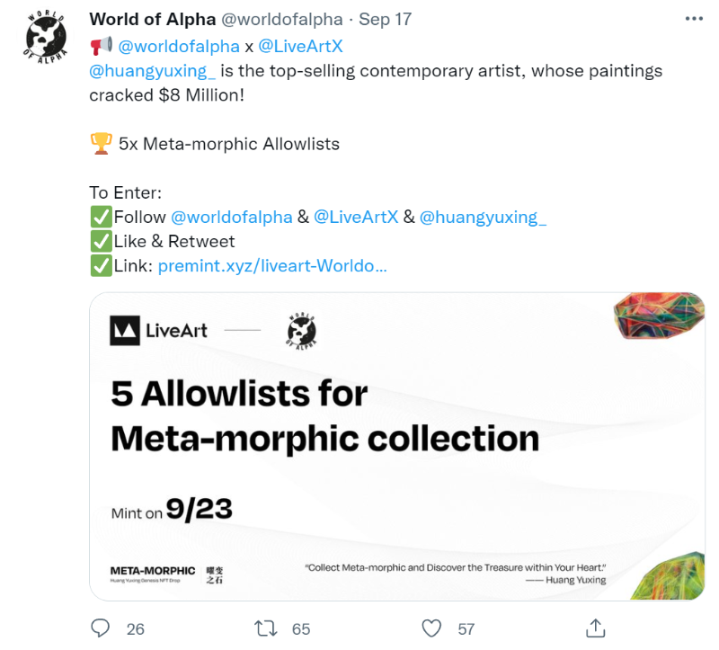 大佬纷纷站台,盘点 LiveArt Meta-morphic NFT 背后的资源