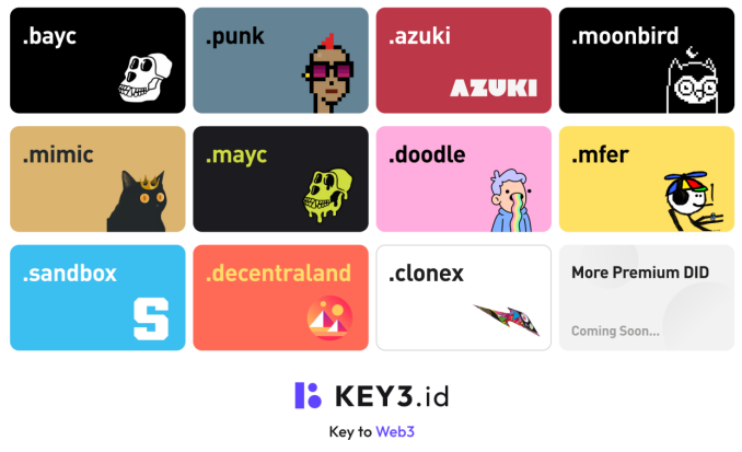 KEY3.id 推出无聊猿域名.bayc，系首个与蓝筹NFT灵魂绑定的数字身份