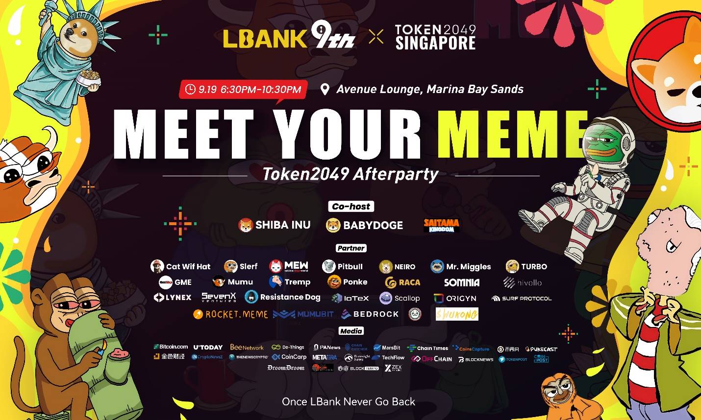 ＂Meet Your Meme＂ TOKEN2049 派对汇聚加密巨头与 Memecoin 爱好者，共襄盛举