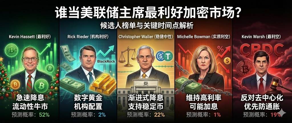 谁当美联储主席最利好加密市场?候选人榜单与关键时间点解析