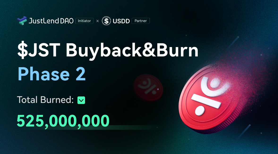 JST迎来第二次回购销毁:累计销毁总供应量 10.96%,加速步入价值增长新纪元