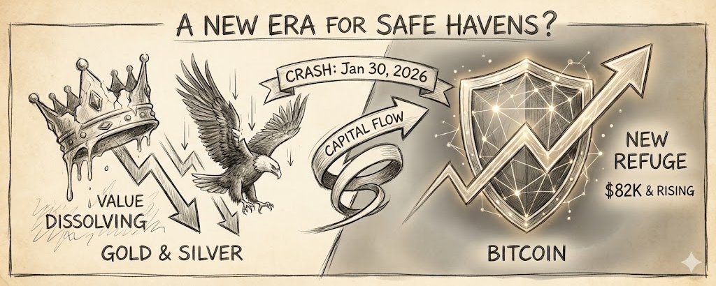 黃金歷史性崩盤對比特幣意味著什麼？