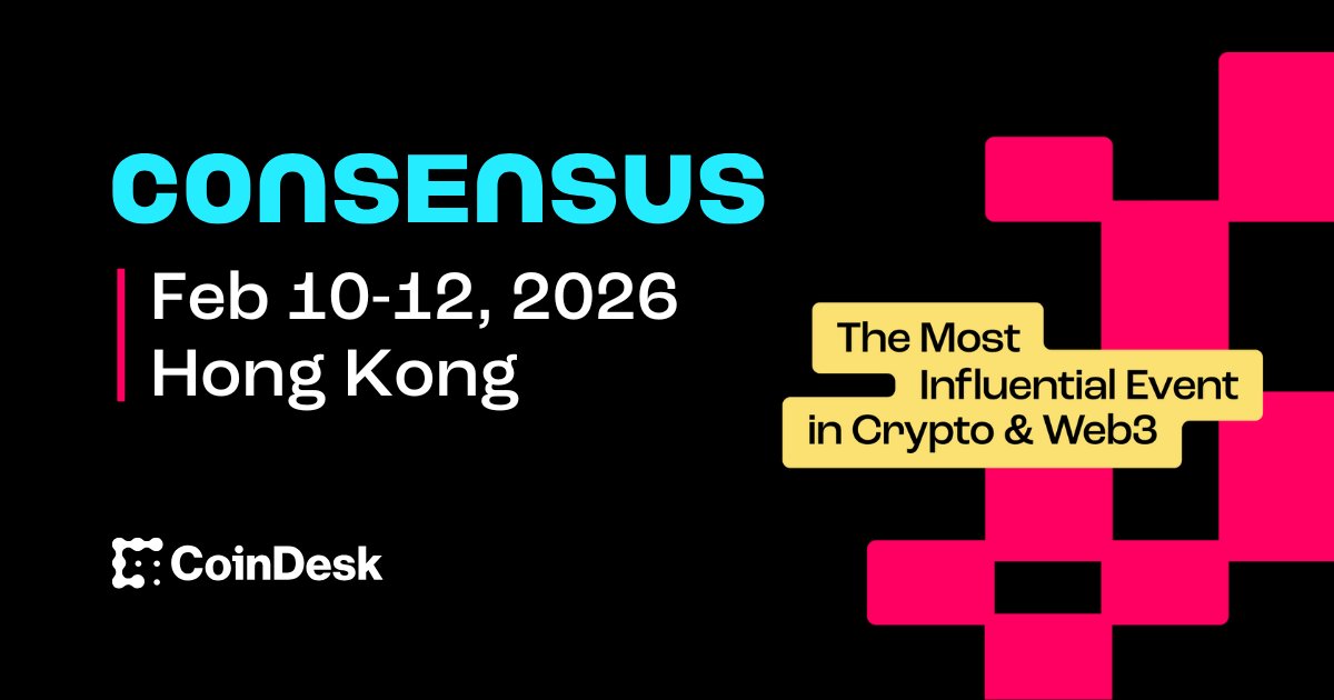 Consensus Hong Kong 大会公布 2026 年演讲嘉宾阵容，Binance、Solana Foundation、Grayscale、J.P. Morgan 等机构领衔