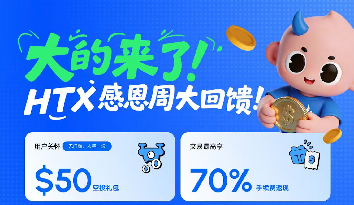 火币 HTX 启动“用户关怀计划”：超千万美元福利致敬每一份信任