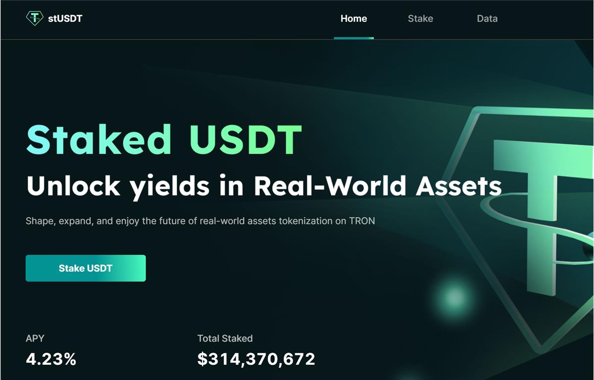 波场TRON 生态首个RWA 产品stUSDT 质押总量已超过3亿USDT