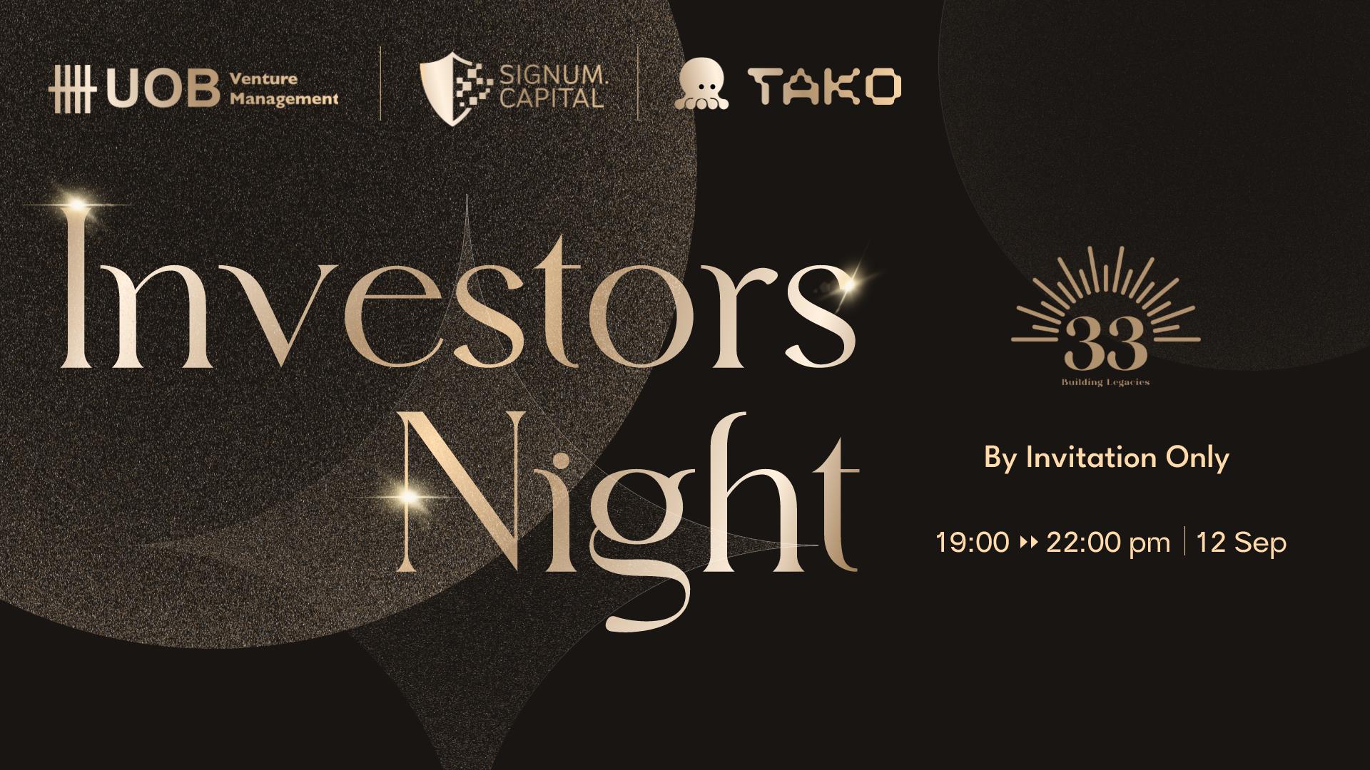 Soirée investisseurs avec UOB Venture & Signum Capital