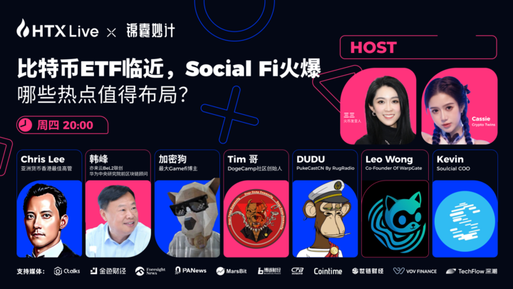 화비 라이브, 2024년 암호화 투자 포트폴리오 논의: BTC/GameFi의 돌파와 변화