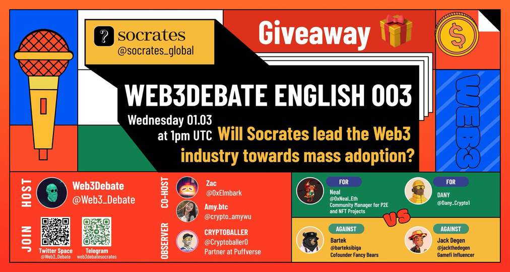 苏格拉底与 Web3 奇谈的相遇：推动全球 Web3 社交辩论平台