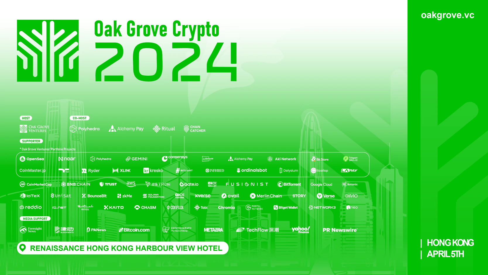 Oak Grove Crypto 2024，解鎖未來五年 Web3 發展新趨勢