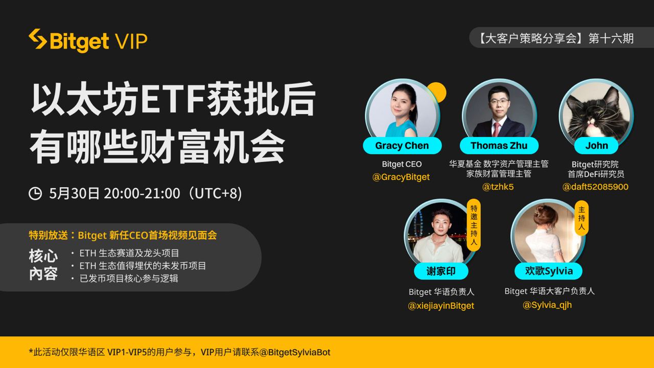Bitget 第十六期 VIP私享会:以太坊ETF获批后有哪些财富机会