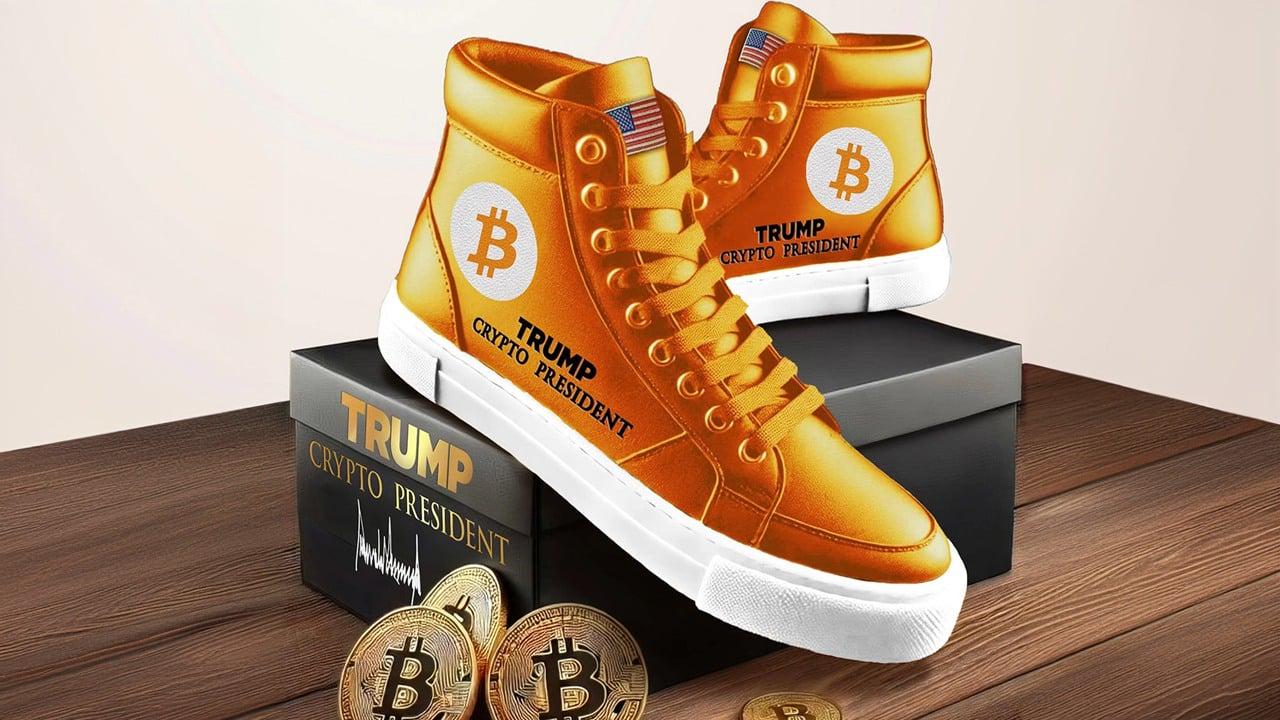 特朗普吸引加密用戶再出招,比特幣主題運動鞋售罄後黃牛 5 倍轉售