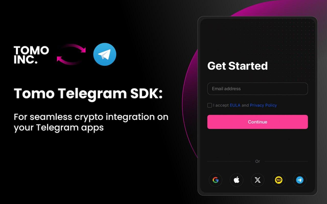 Tomo Telegram SDK: A wallet integration solution for dApps to unlock access to Telegram's 900 million users