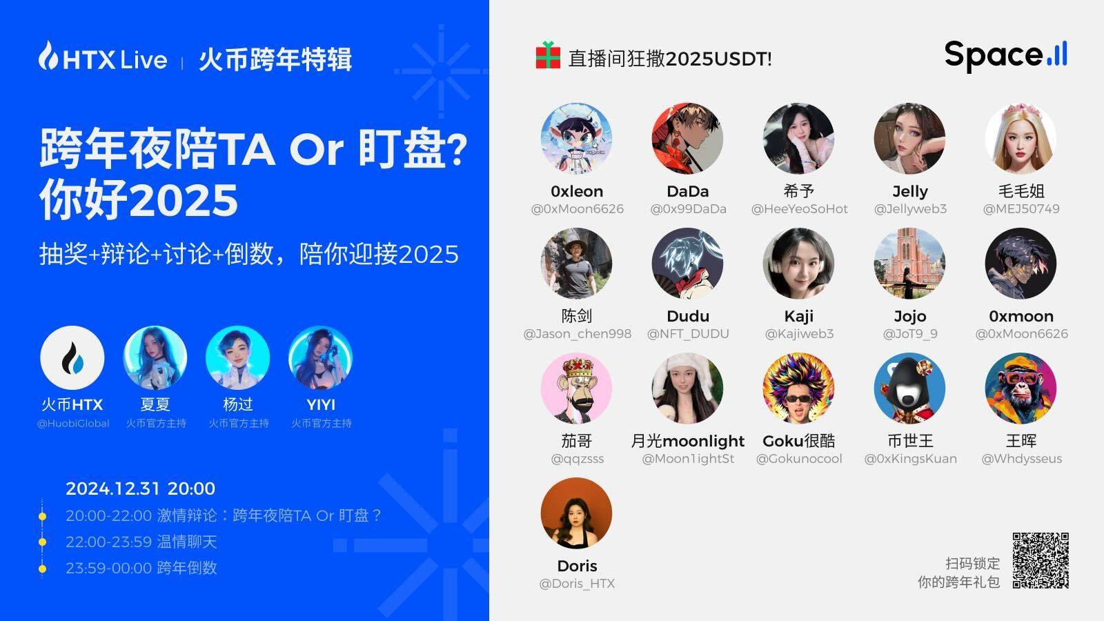 火幣 HTX 2025 跨年直播:聚焦人民交易所與全球化佈局,迎接加密市場新篇章