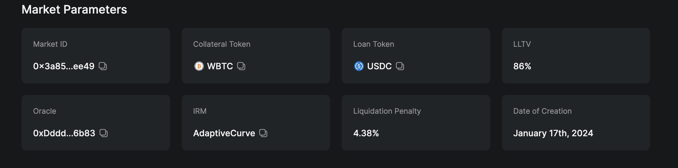 WBTC/USDC Market