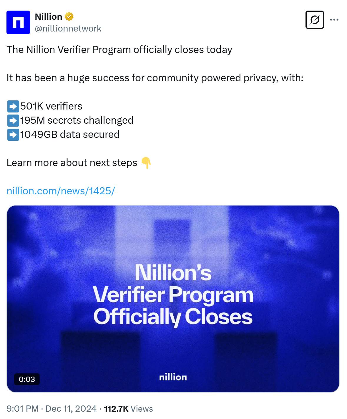 The mainnet is about to be launched. What is special about Nillion, a blind computing network that has received  million in financing?