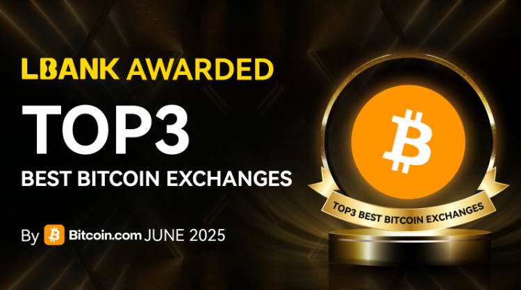 LBank, Bitcoin.com의 '2025년 6월 최고의 비트코인 거래소' 3위에 이름 올려