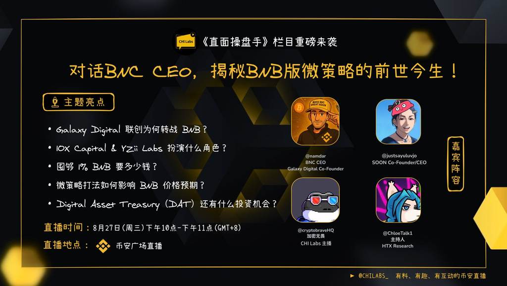 对话 BNC CEO David：揭秘 BNB 版微策略的前世今生