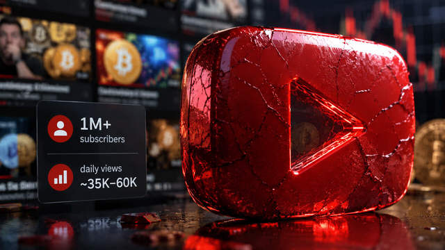 YouTube 加密頻道觀看量 2026 下跌 70%,散戶注意力危機正在改寫下一輪週期