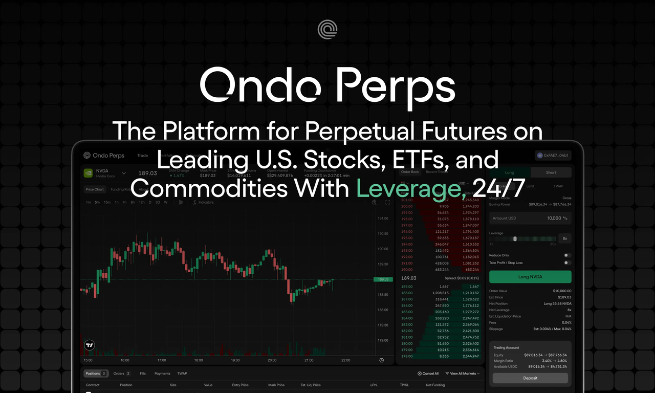 Ondo Perps Live Test: US Stocks as Margin, 20x Long/Short US Stocks, Gold, and Crude Oil